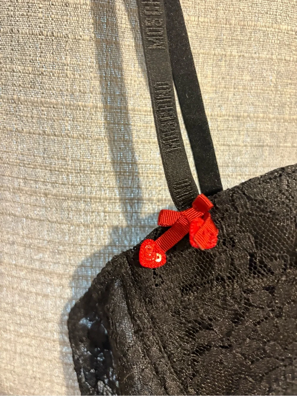 Moschino Bustier with Red Sequin Hearts